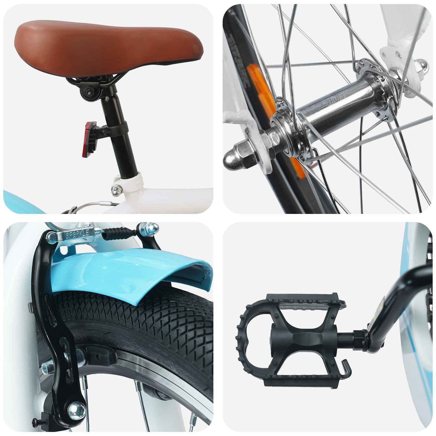 Kinderfahrrad 18 Zoll für 5-7 Jahre alt Himmelblau