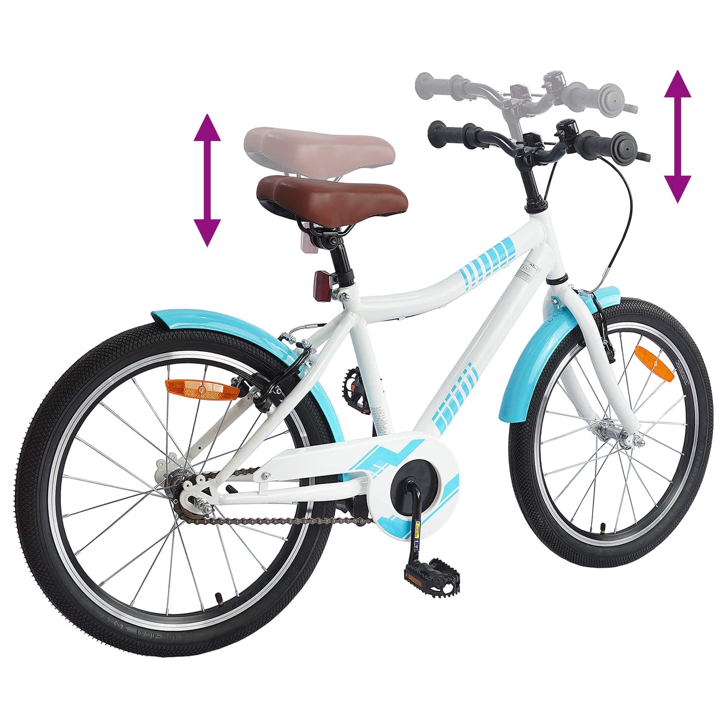 Kinderfahrrad 20 Zoll für 6-11 Jahre alt Himmelblau