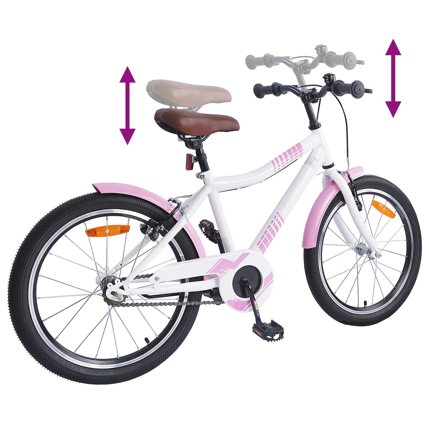 Kinderfahrrad 18 Zoll für 5-7 Jahre alt Hellrosa
