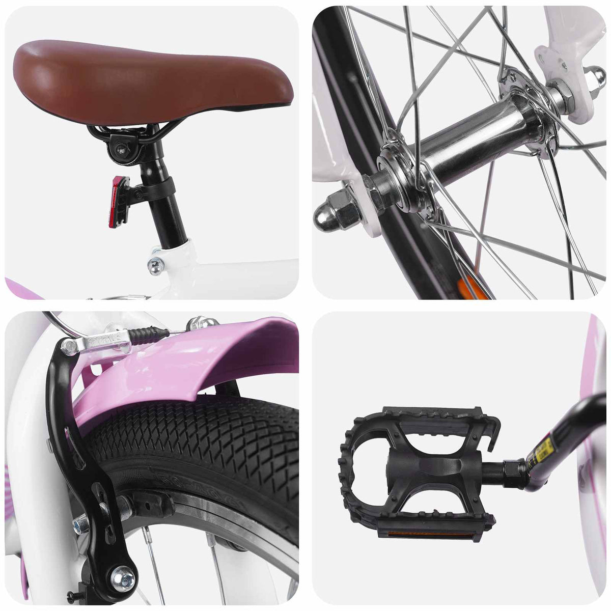 Kinderfahrrad 20 Zoll für 6-11 Jahre alt Hellrosa