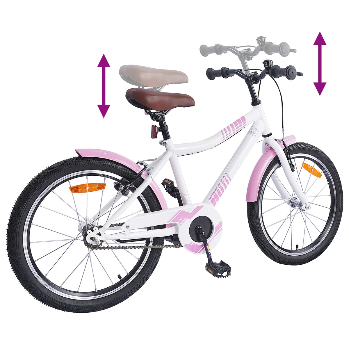 Kinderfahrrad 20 Zoll für 6-11 Jahre alt Hellrosa