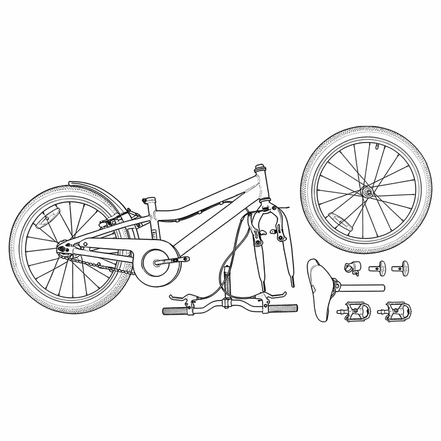Kinderfahrrad 24 Zoll 6-Speed für 8-12 Jahre alt Schwarz