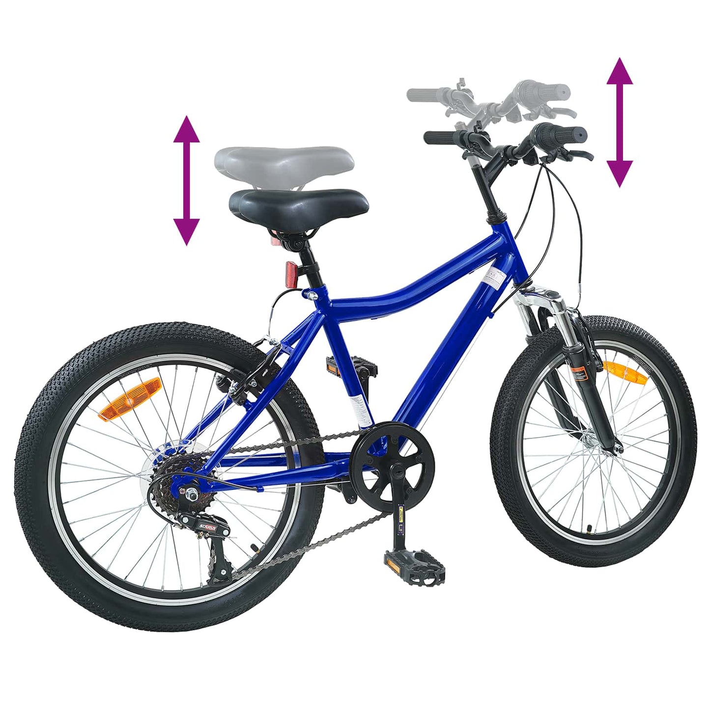 Kinderfahrrad 24 Zoll 6-Speed für 8-12 Jahre alt Dunkelblau