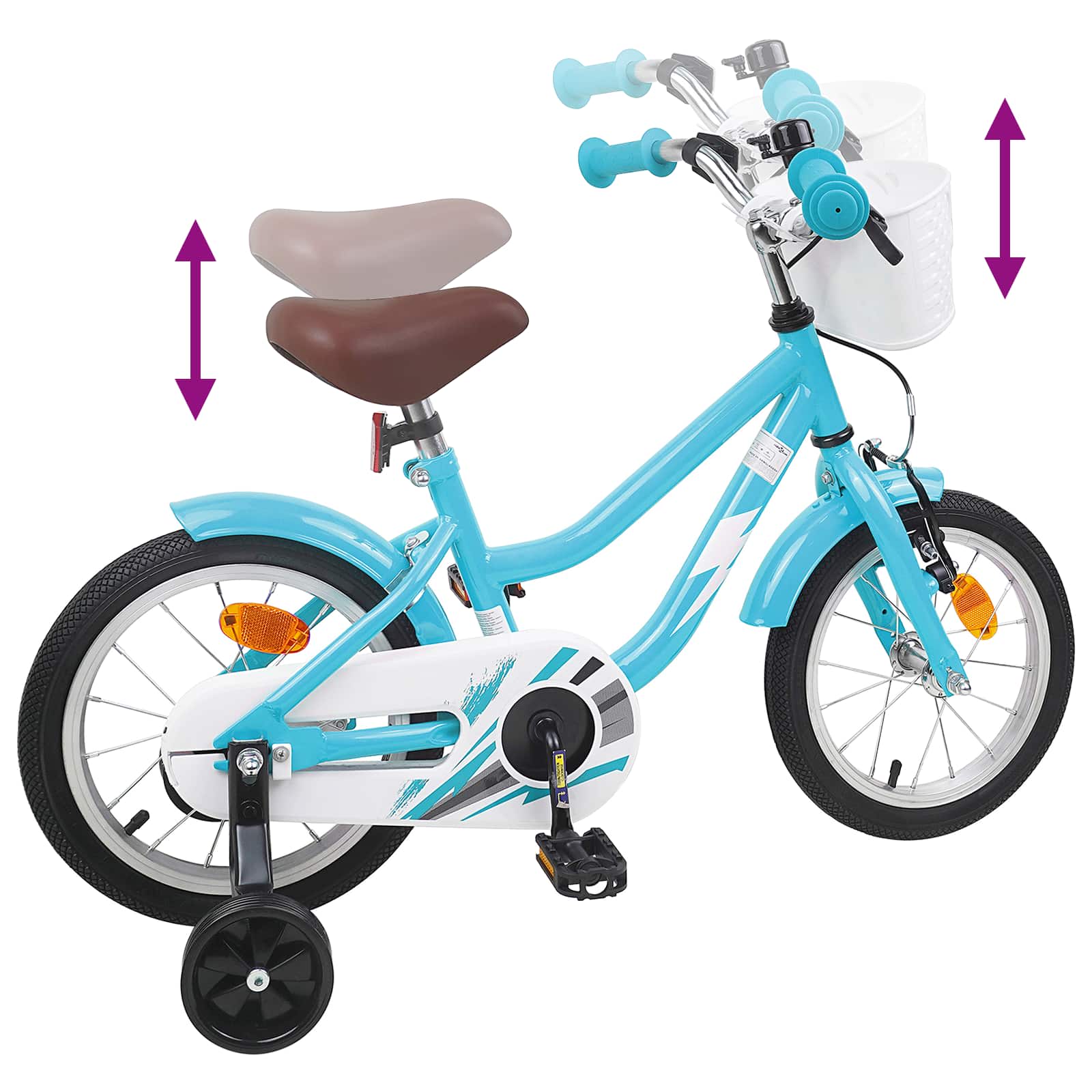 Kinderfahrrad 12 Zoll for 2 to 4 years old Himmelblau