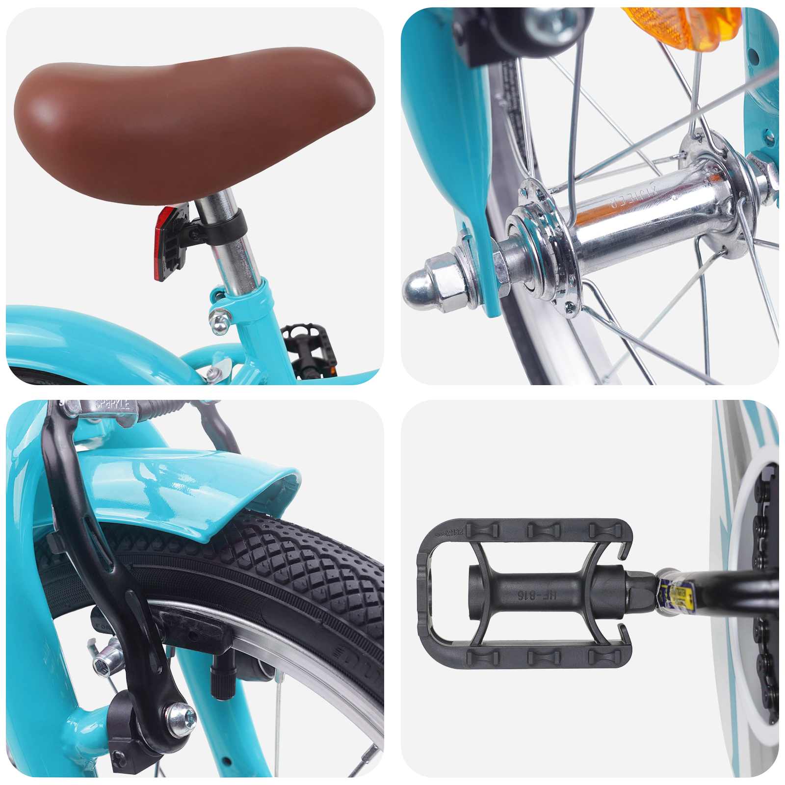 Kinderfahrrad 16 Zoll for 4-6 Years Old Himmelblau