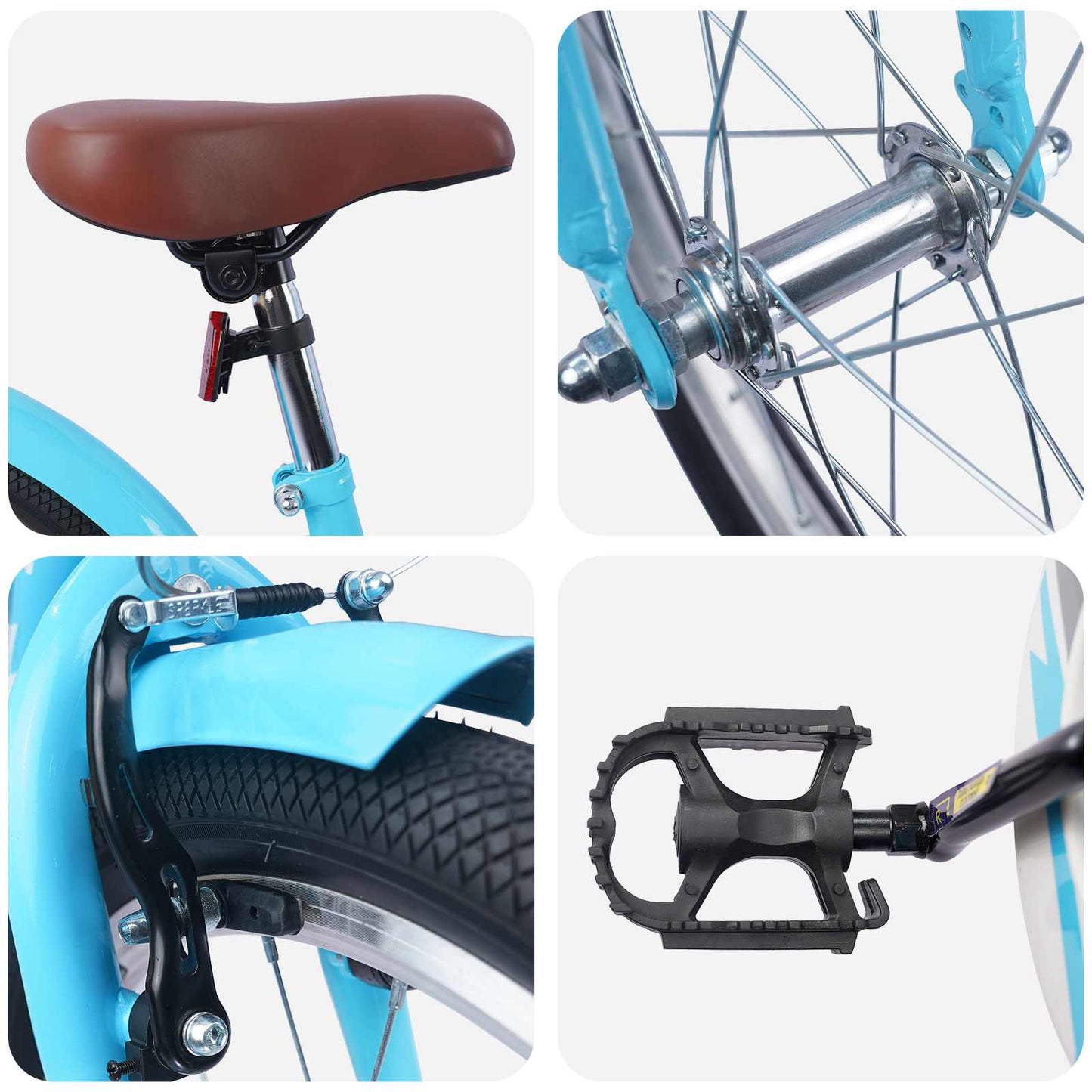 Kinderfahrrad 18 Zoll for 5-7 Years Old Himmelblau