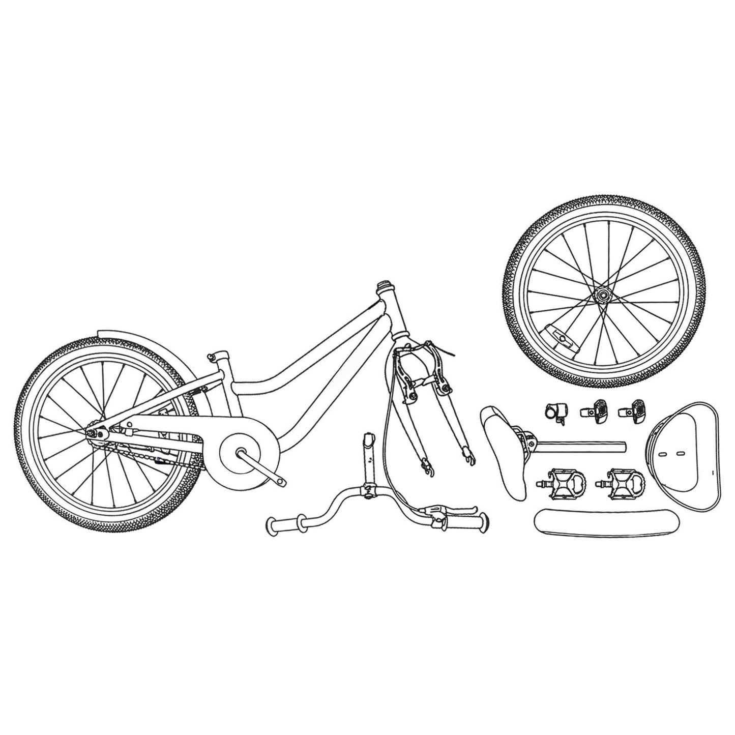 Kinderfahrrad 18 Zoll for 5-7 Years Old Himmelblau