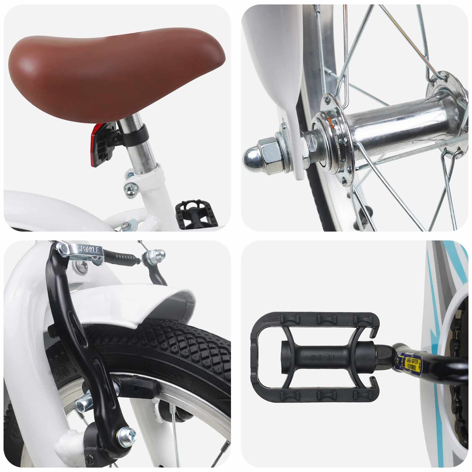Kinderfahrrad 14 Zoll for 3-5 Years Old Weiß