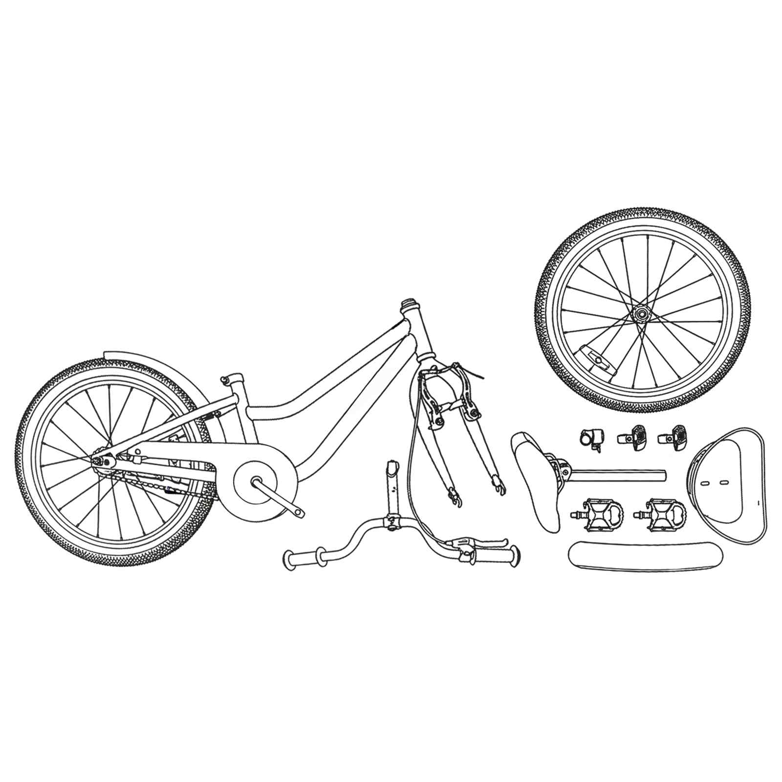 Kinderfahrrad 18 Zoll for 5-7 Years Old Weiß