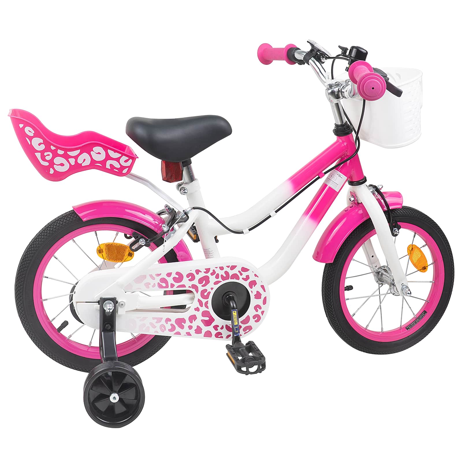 Kinderfahrrad Mit Stützrädern 12 Zoll for 2 to 4 years old Rosa