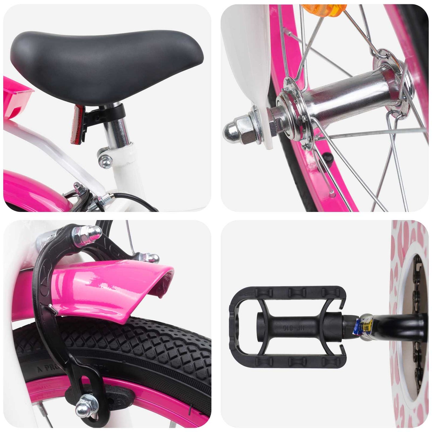 Kinderfahrrad 14 Zoll for 3-5 Years Old Rosa