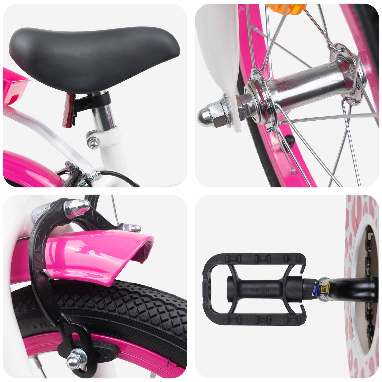 Kinderfahrrad 16 Zoll for 4-6 Years Old Rosa