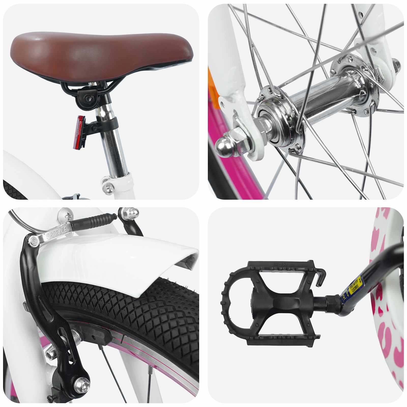 Kinderfahrrad 18 Zoll for 5-7 Years Old Weiß