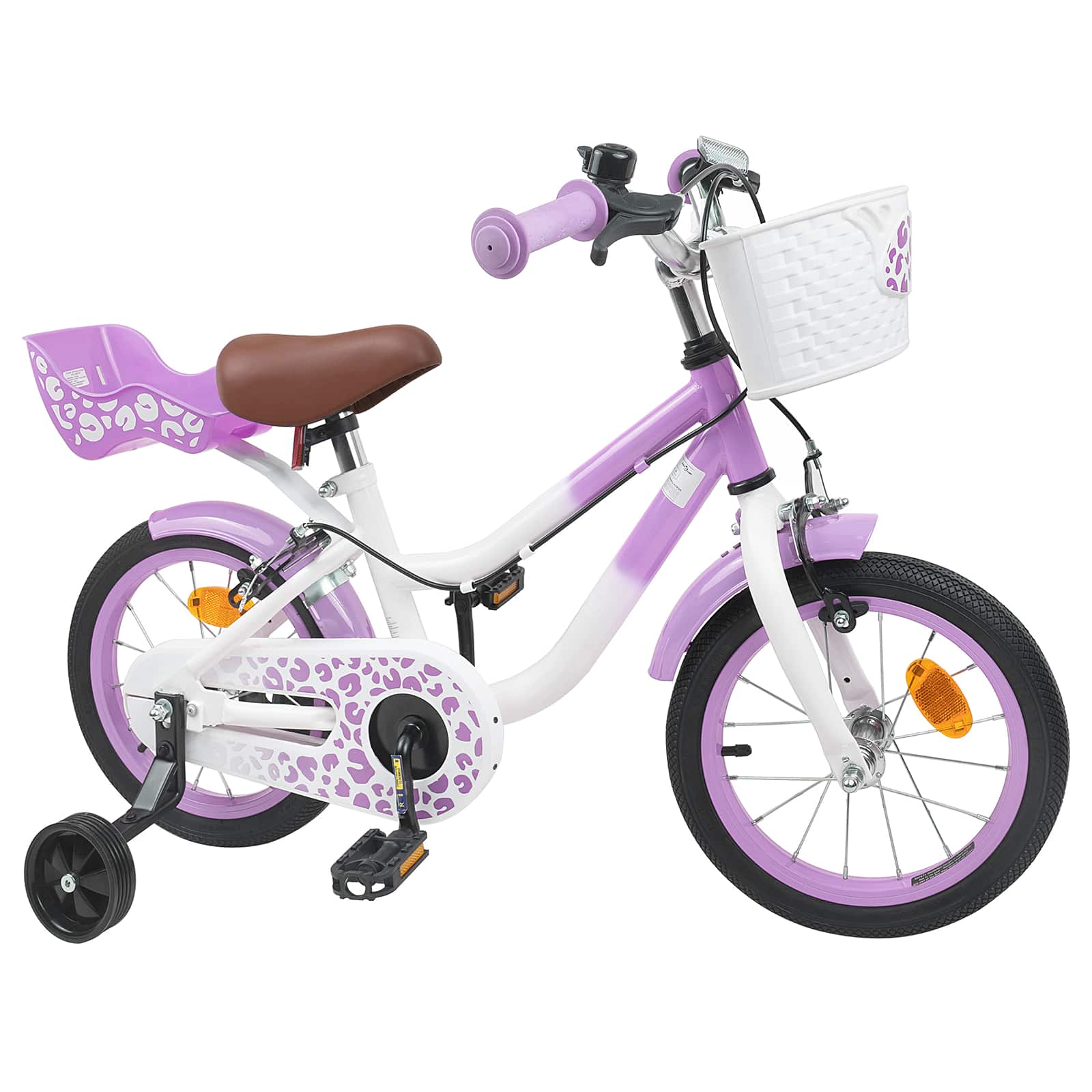 Kinderfahrrad Mit Stützrädern 12 Zoll for 2 to 4 years old Lila