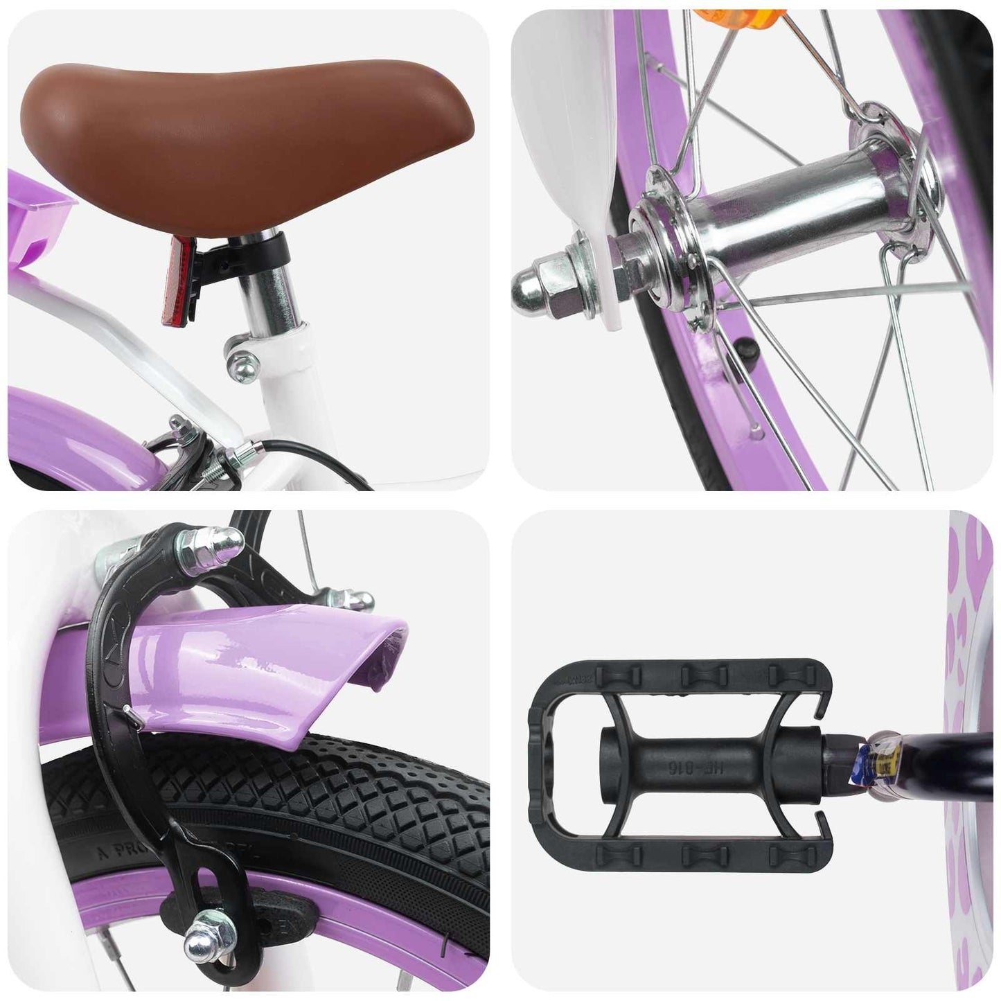 Kinderfahrrad 14 Zoll for 3-5 Years Old Lila