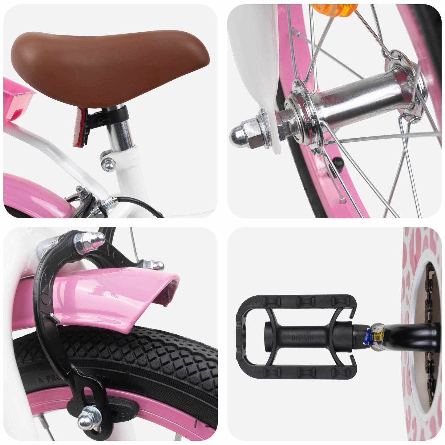 Kinderfahrrad 14 Zoll for 3-5 Years Old Hellrosa