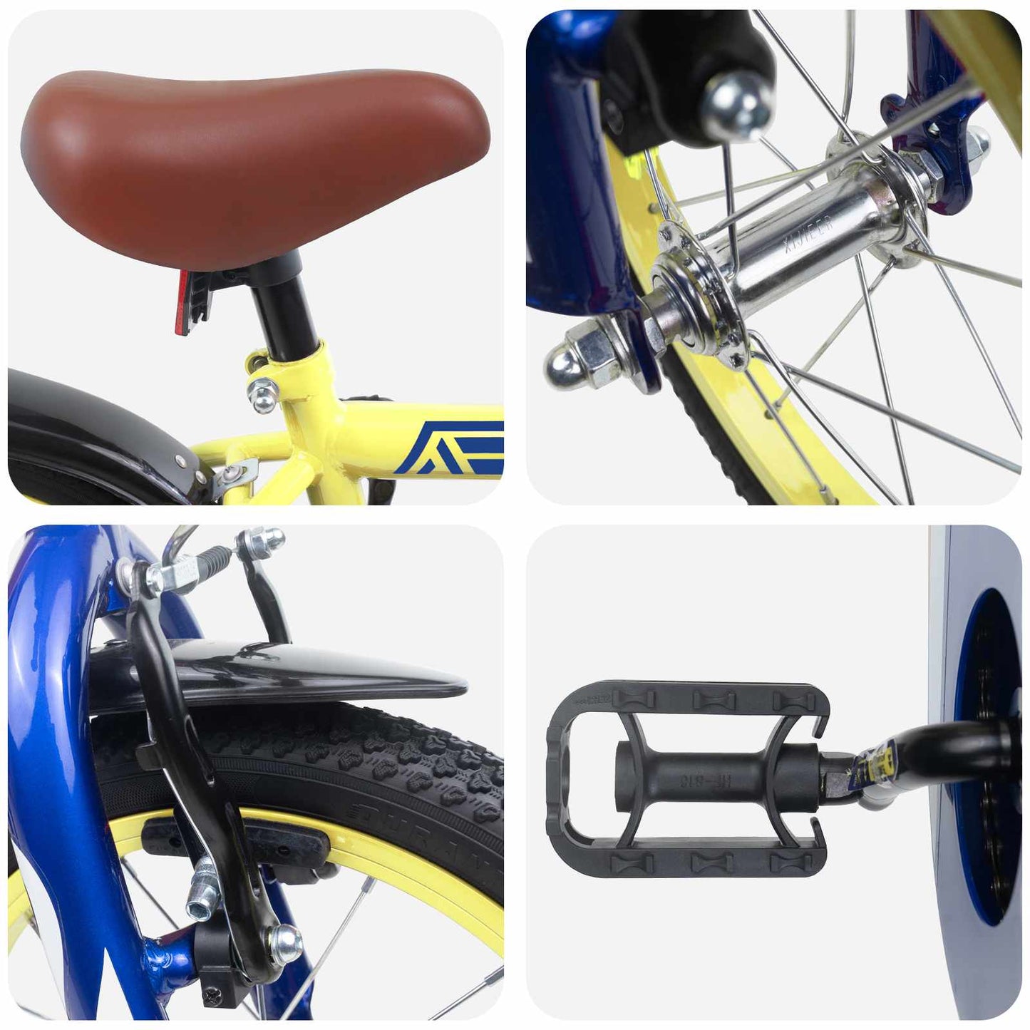 Kinderfahrrad 16 Zoll for 4-6 Years Old Gelb