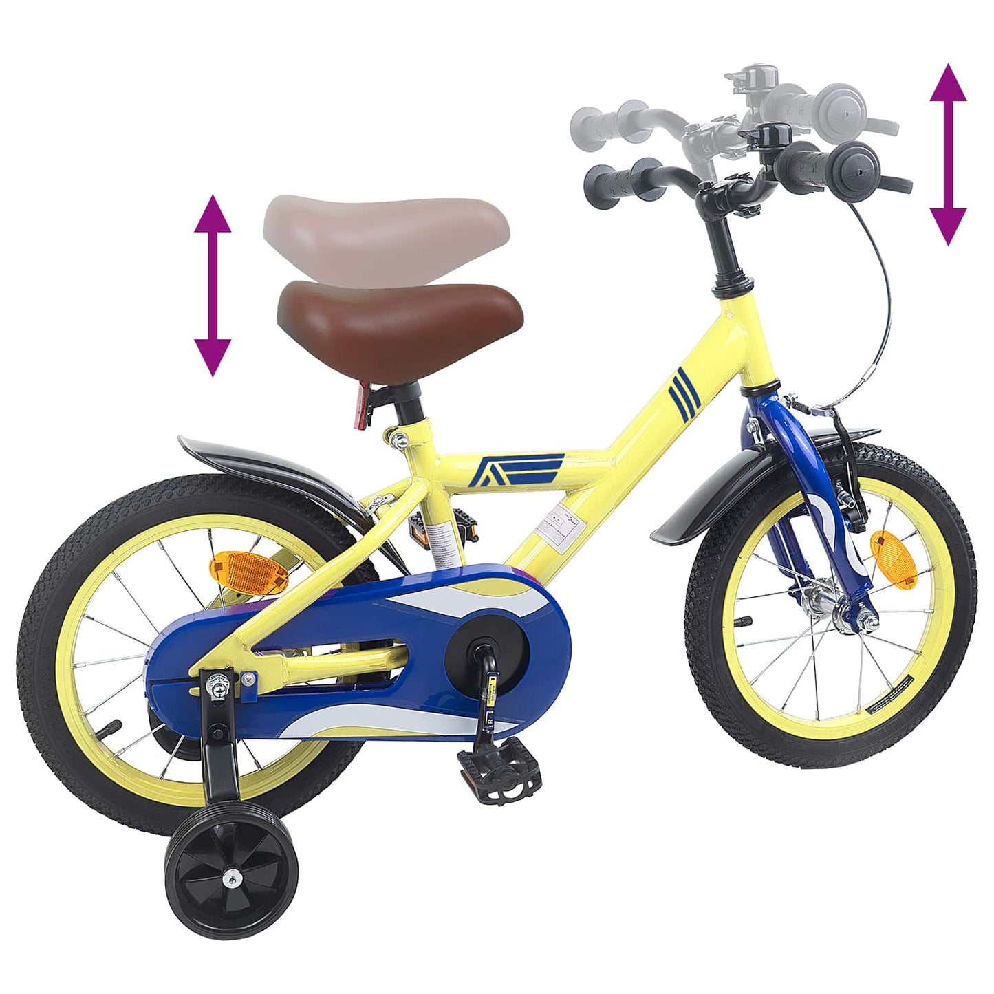 Kinderfahrrad 16 Zoll for 4-6 Years Old Gelb
