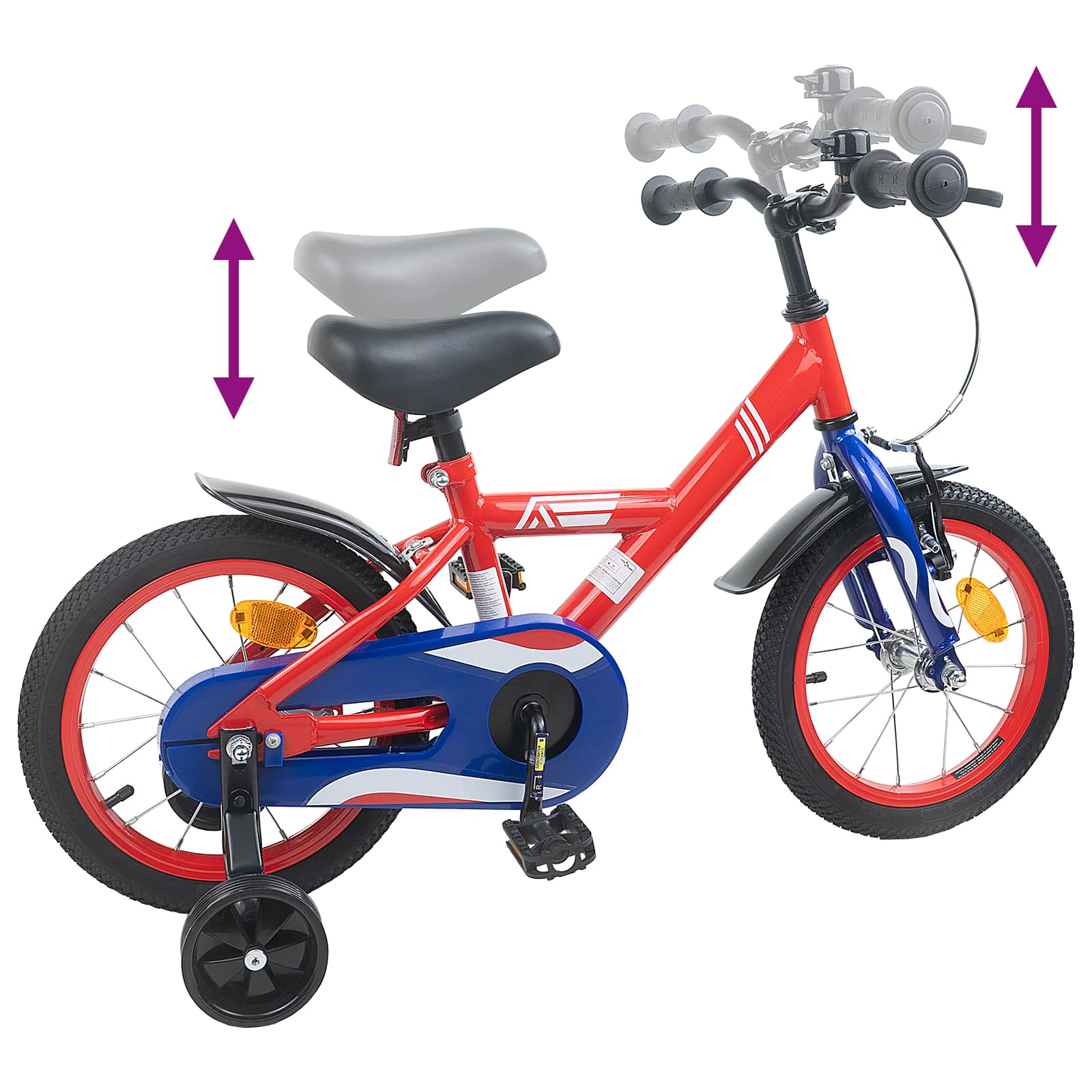 Kinderfahrrad 16 Zoll for 4-6 Years Old Rot