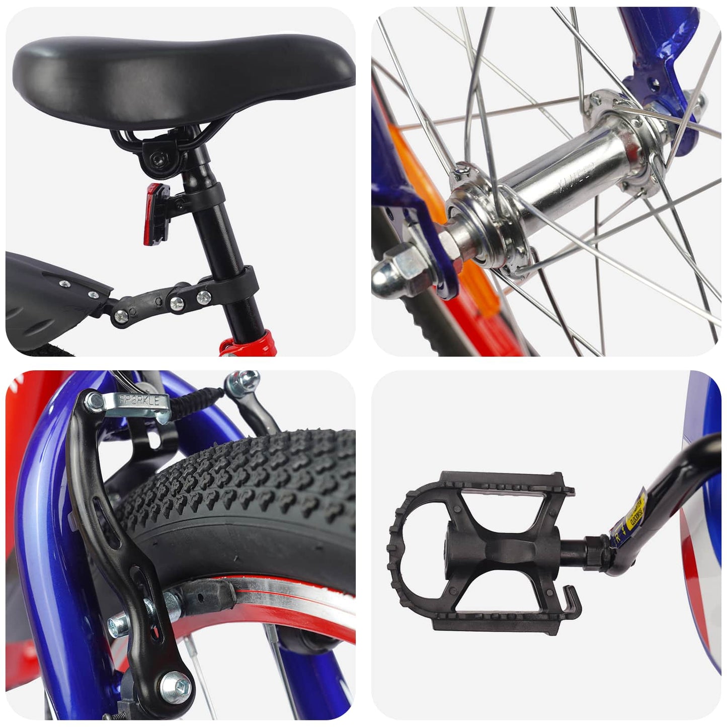 Kinderfahrrad 18 Zoll for 5-7 Years Old Rot