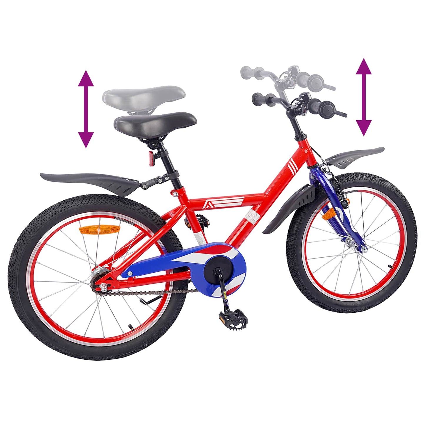Kinderfahrrad 18 Zoll for 5-7 Years Old Rot