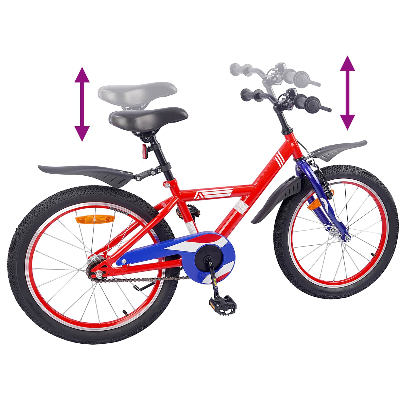 Kinderfahrrad 18 Zoll for 5-7 Years Old Rot