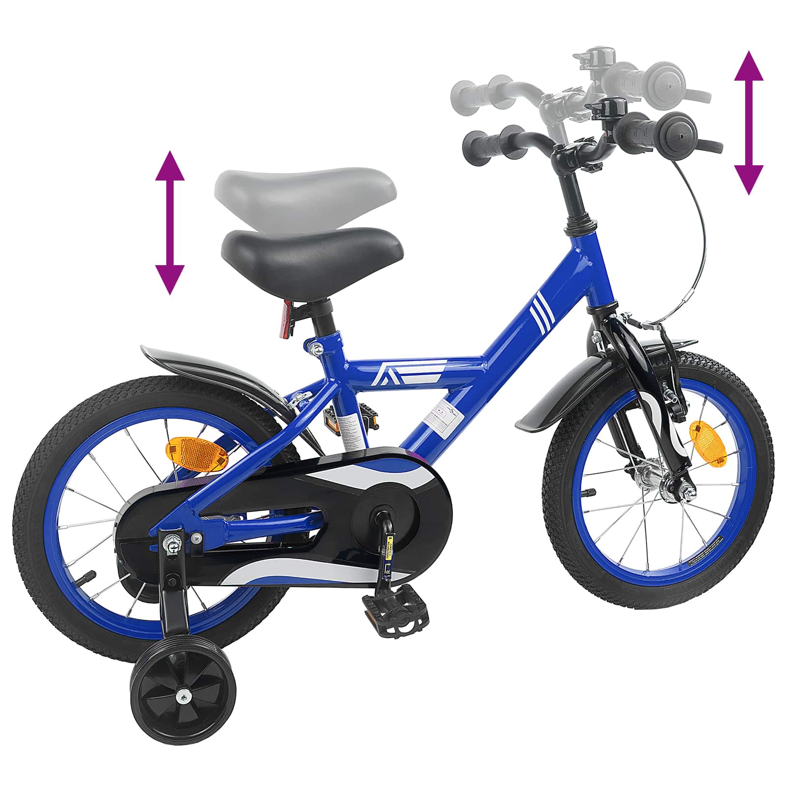 Kinderfahrrad 16 Zoll for 4-6 Years Old Dunkelblau