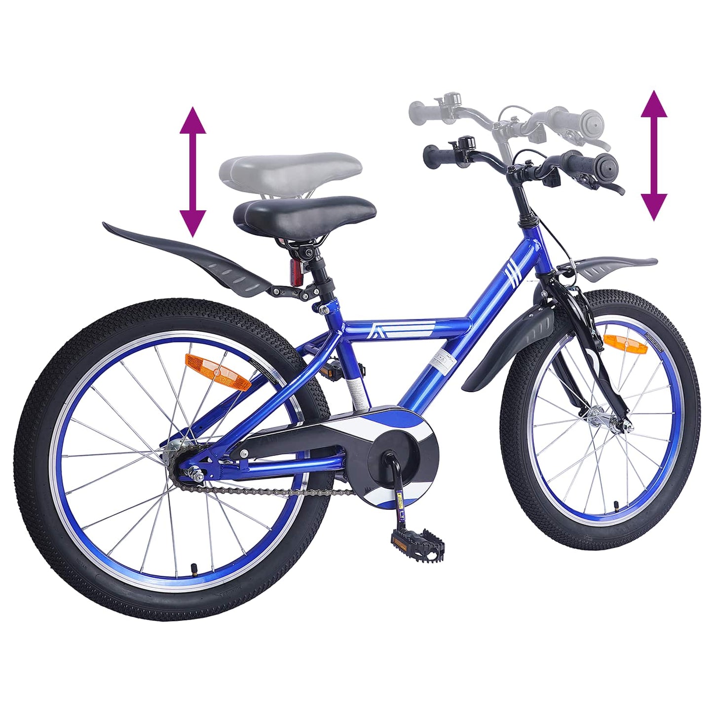 Kinderfahrrad 18 Zoll for 5-7 Years Old Dunkelblau