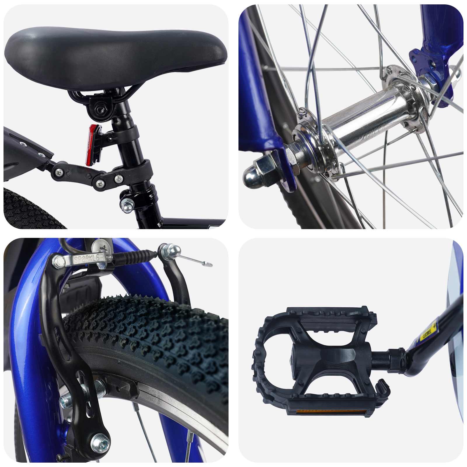 Kinderfahrrad 18 Zoll for 5-7 Years Old Schwarz