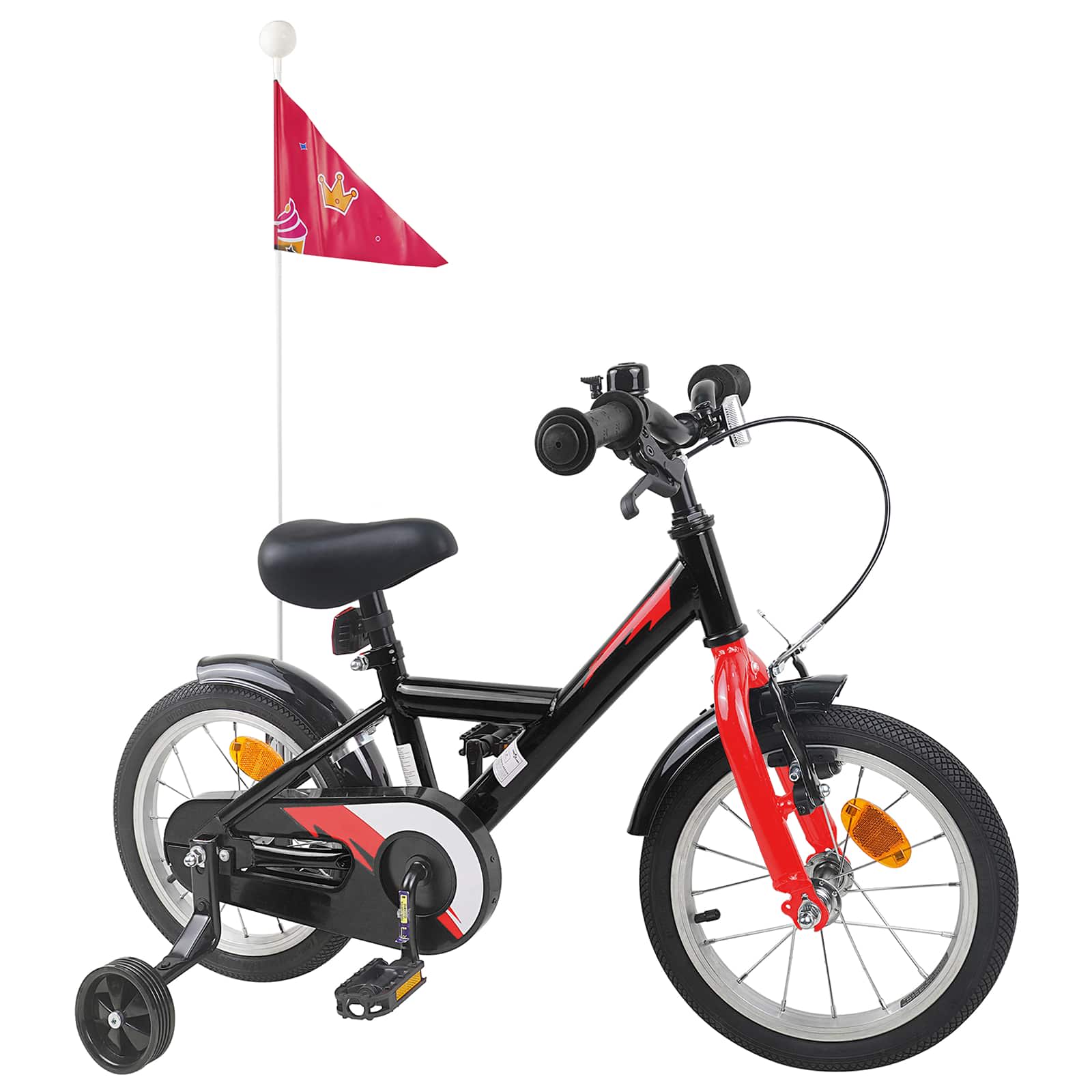 Kinderfahrrad 12 Zoll for 2 to 4 years old Schwarz