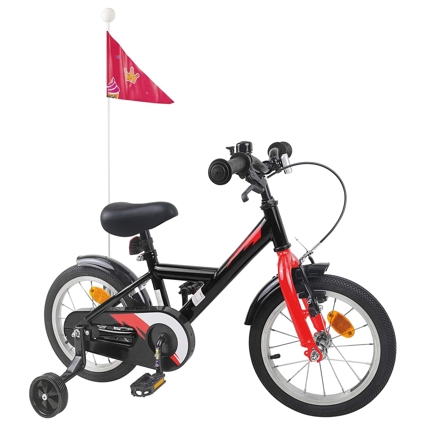 Kinderfahrrad 16 Zoll for 4-6 Years Old Schwarz