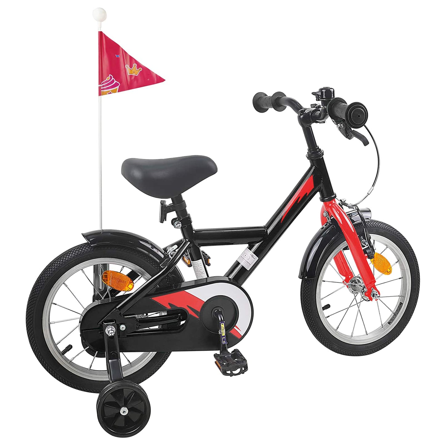 Kinderfahrrad 16 Zoll for 4-6 Years Old Schwarz