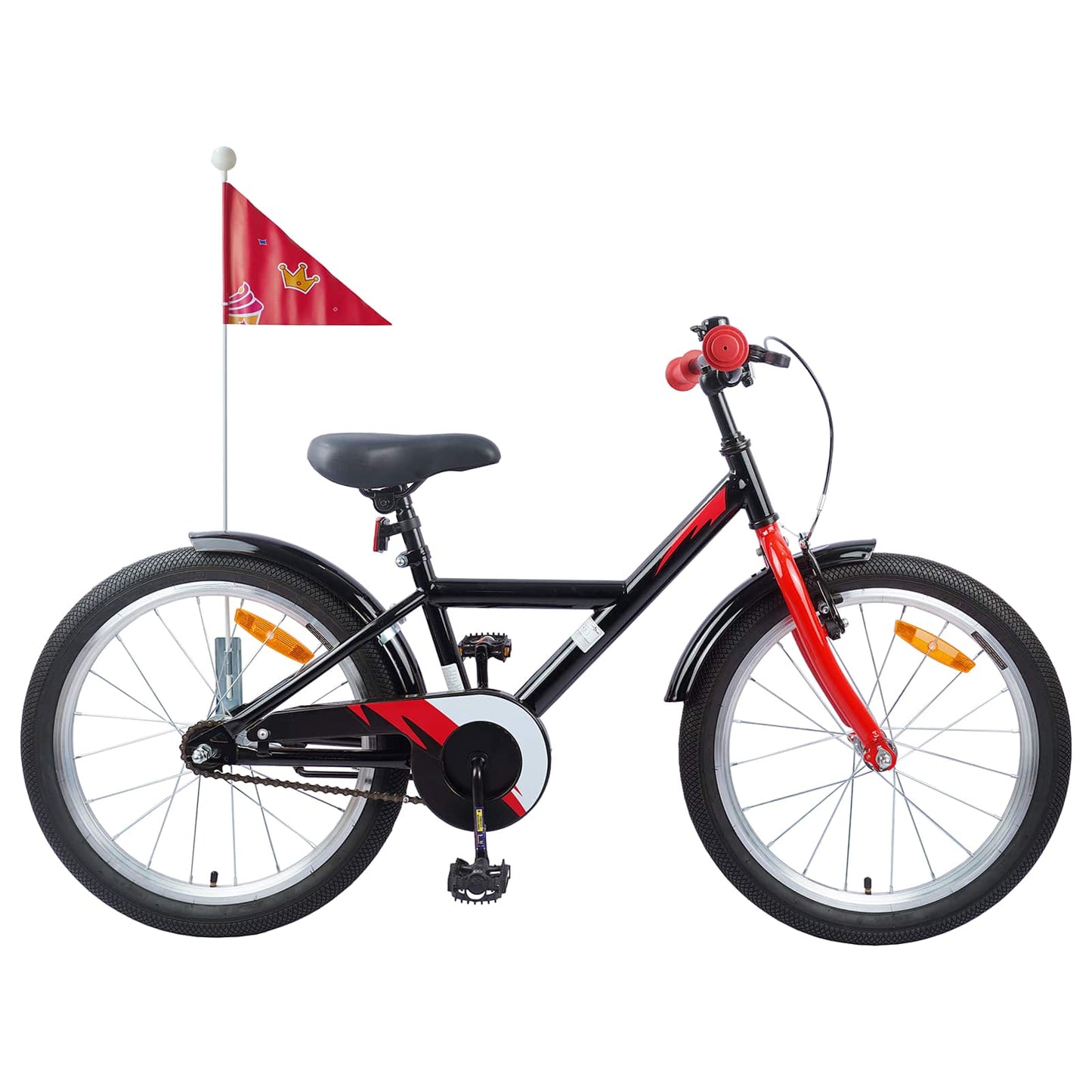 Kinderfahrrad 18 Zoll for 5-7 Years Old Schwarz
