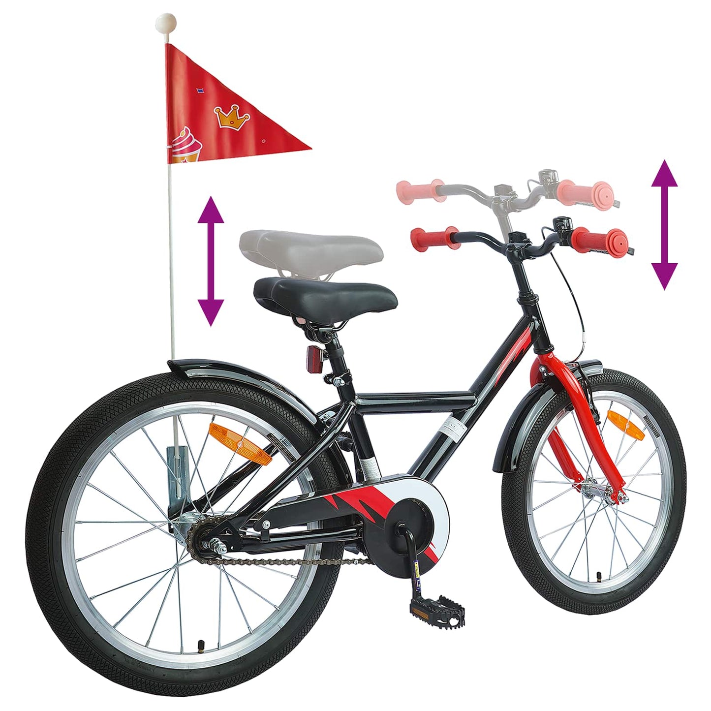 Kinderfahrrad 20 Zoll for kids aged 6 to 11 Schwarz