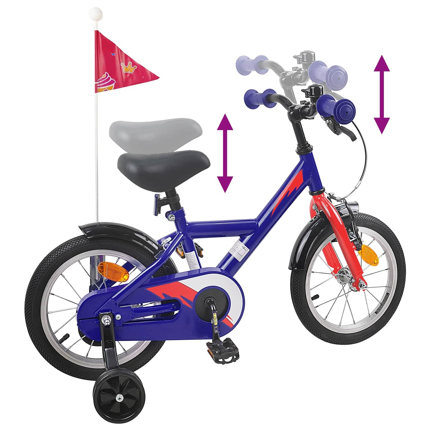 Kinderfahrrad 14 Zoll for 3-5 Years Old Dunkelblau