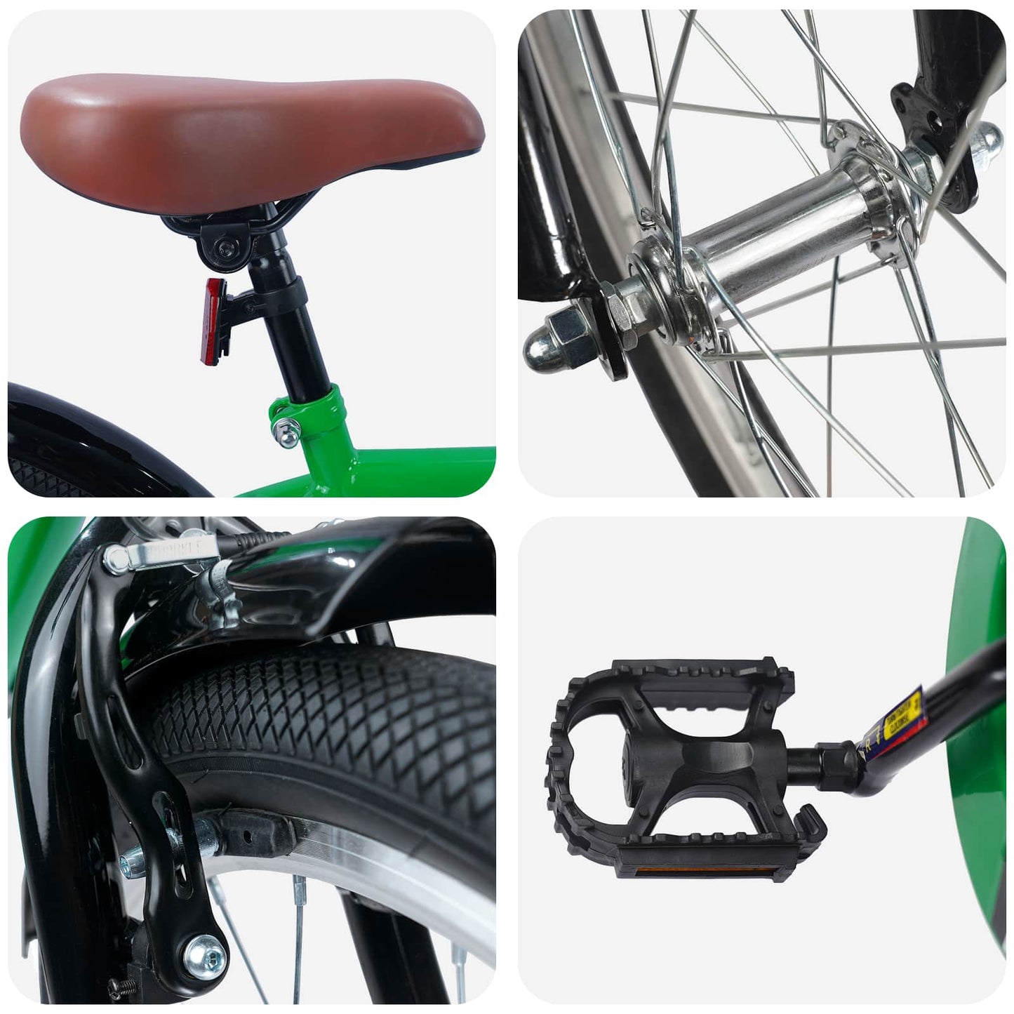 Kinderfahrrad 18 Zoll for 5-7 Years Old Grün