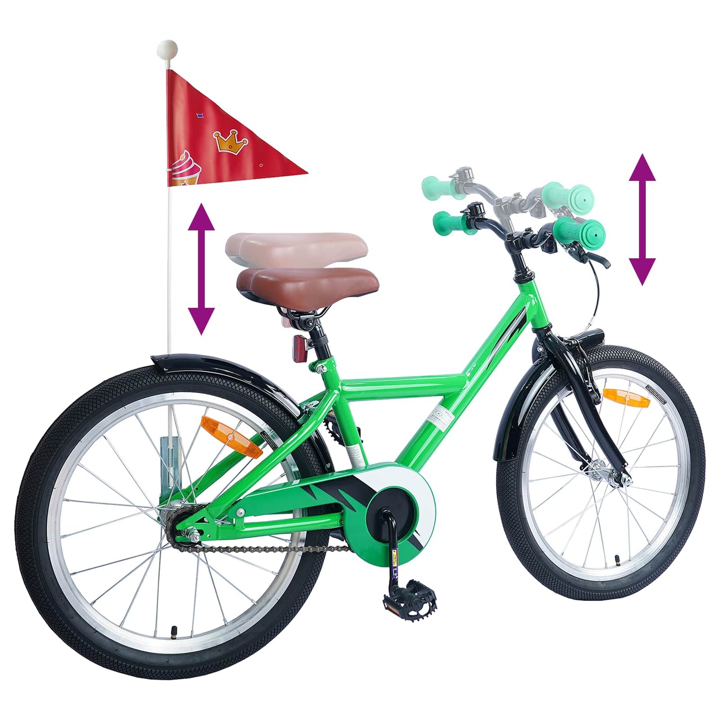 Kinderfahrrad 18 Zoll for 5-7 Years Old Grün