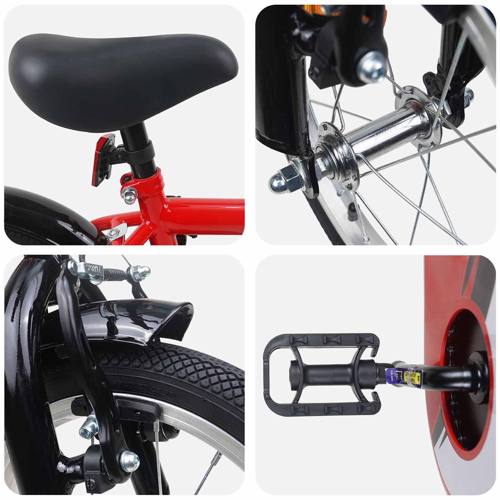Kinderfahrrad 14 Zoll for 3-5 Years Old Rot
