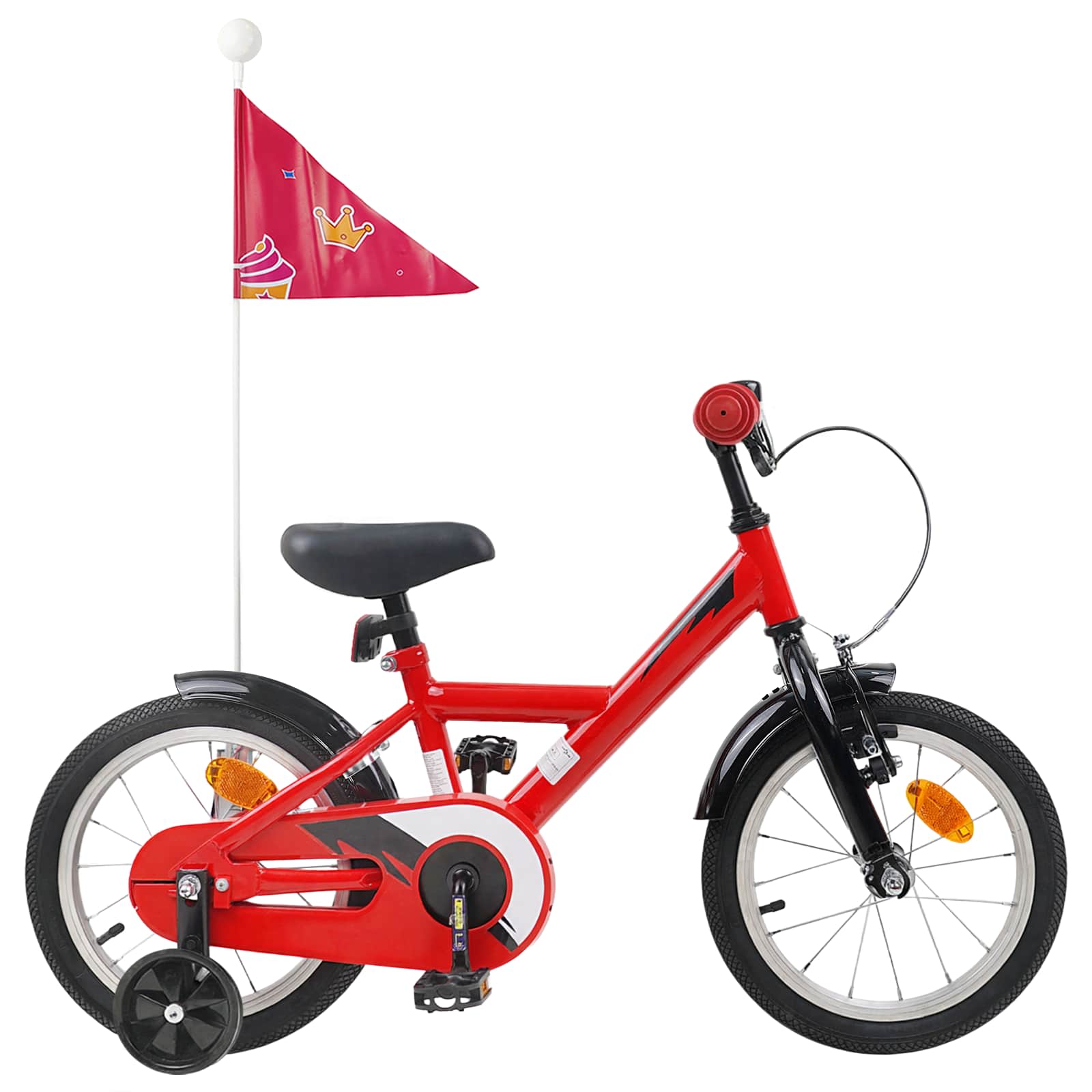 Kinderfahrrad 16 Zoll for 4-6 Years Old Rot