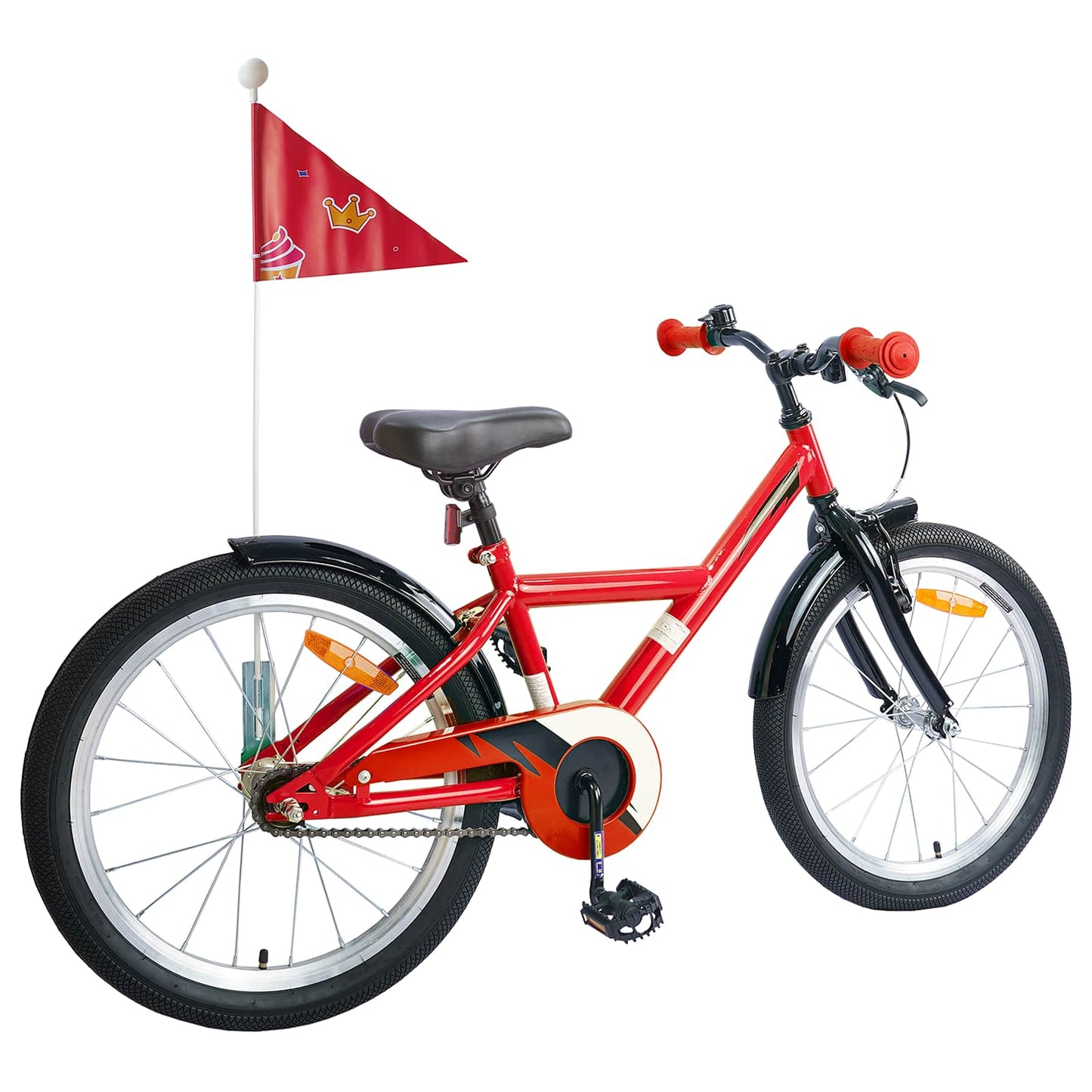 Kinderfahrrad 18 Zoll for 5-7 Years Old Rot