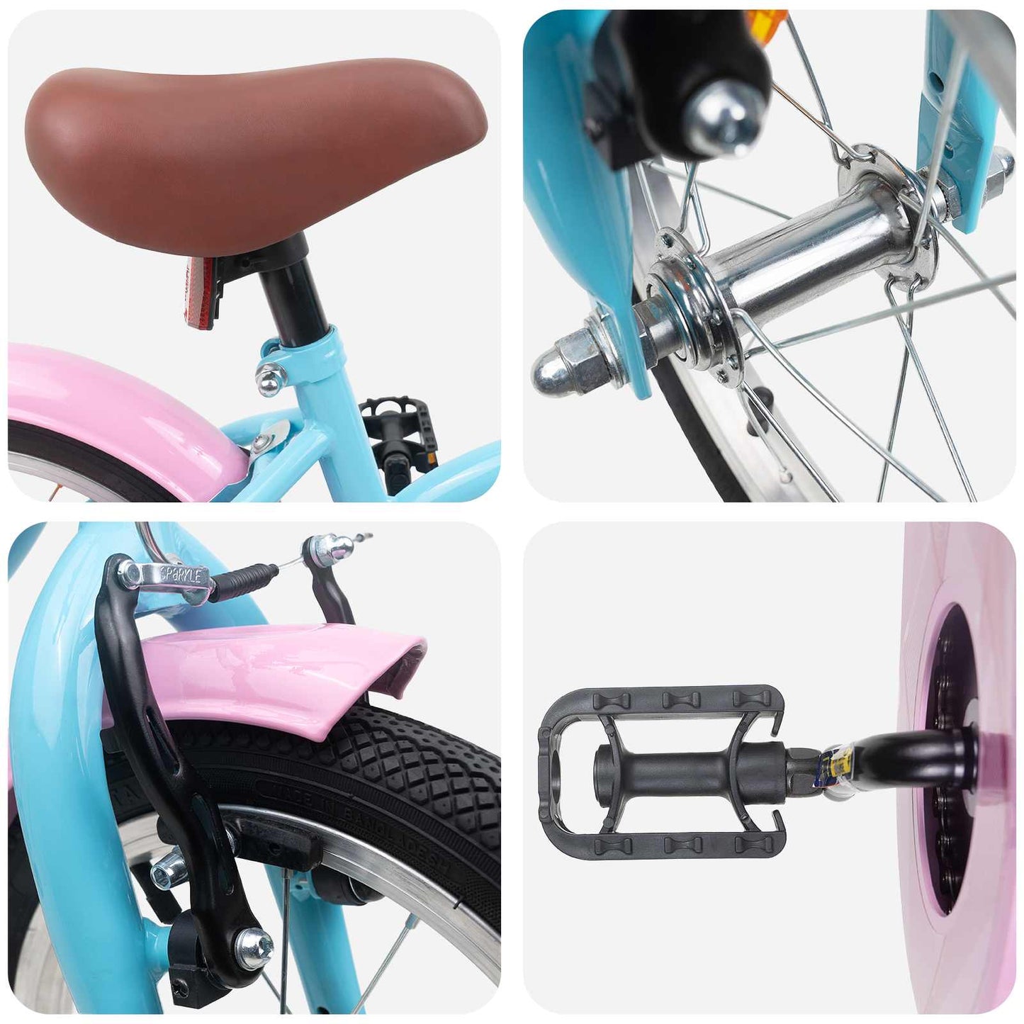 Kinderfahrrad 16 Zoll for 4-6 Years Old Himmelblau