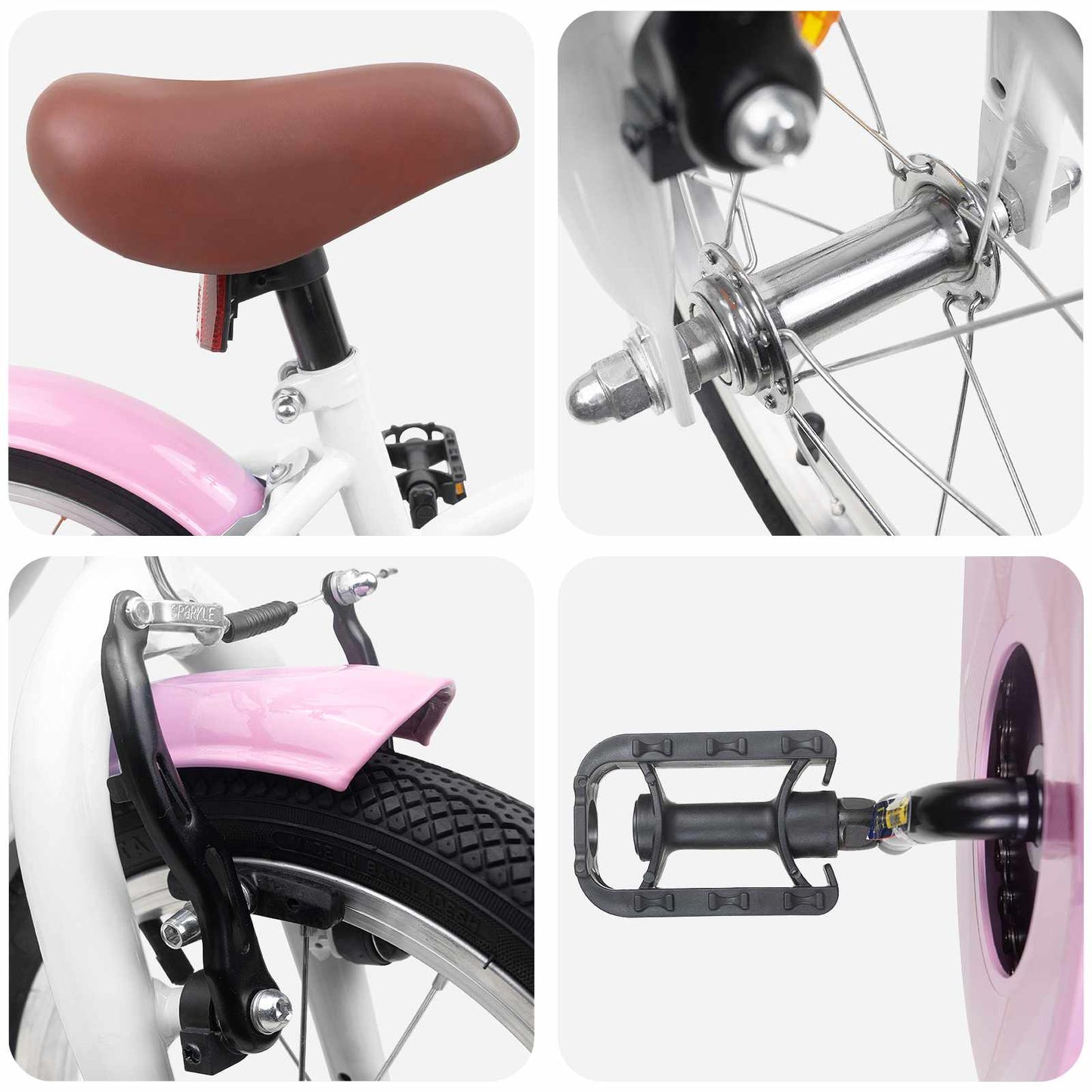 Kinderfahrrad 14 Zoll for 3-5 Years Old Weiß
