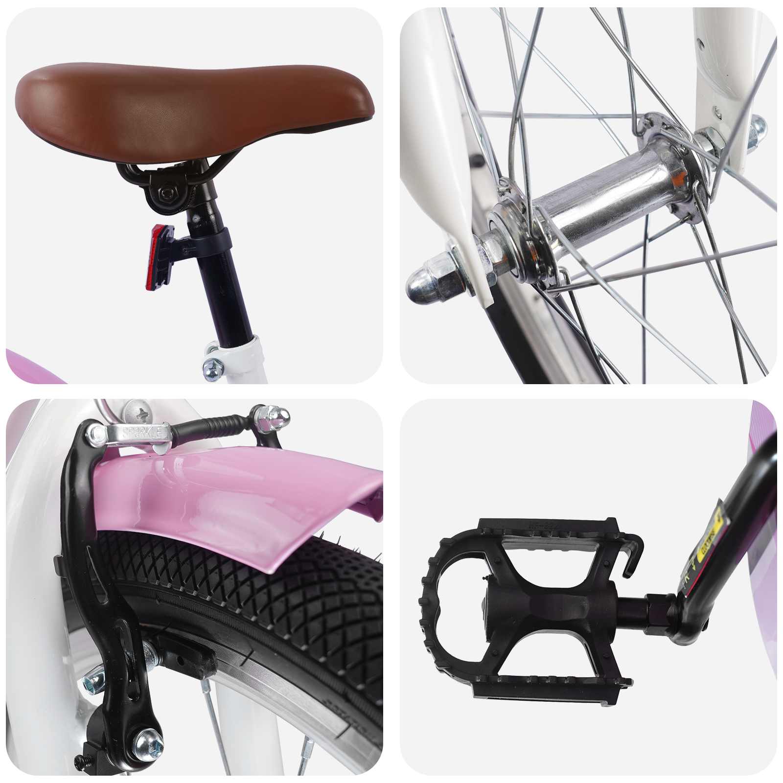 Kinderfahrrad 18 Zoll for 5-7 Years Old Weiß