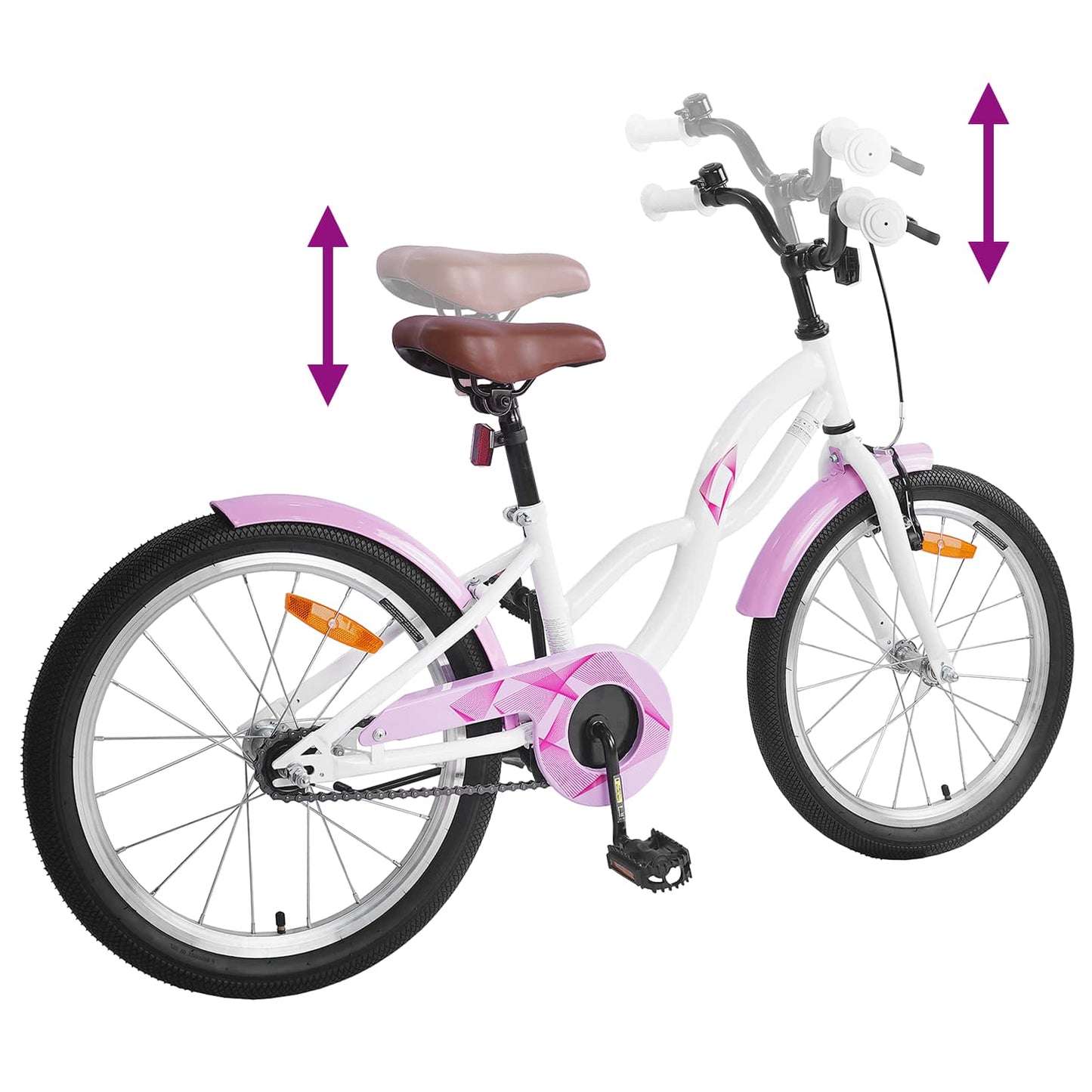 Kinderfahrrad 18 Zoll for 5-7 Years Old Weiß