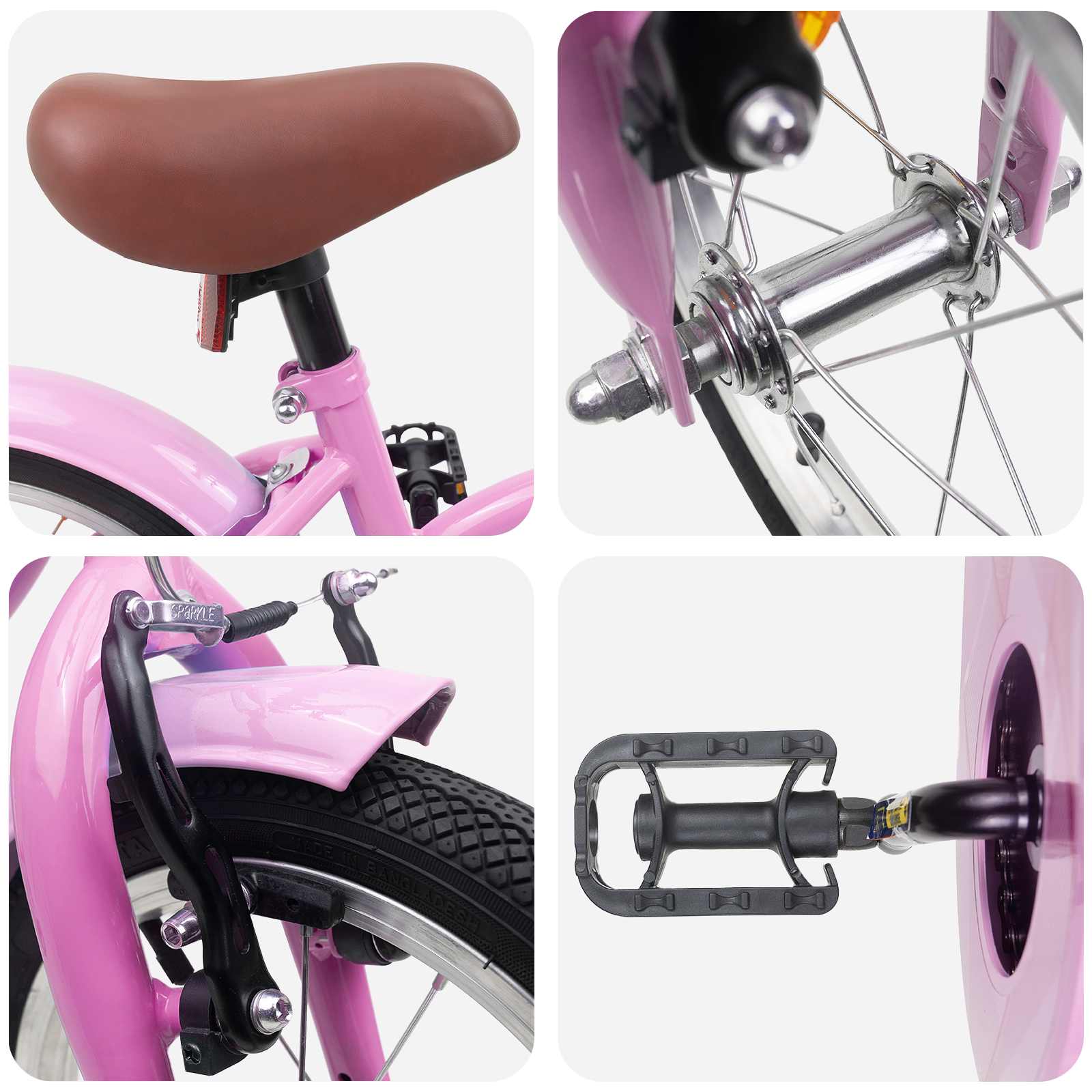 Kinderfahrrad 12 Zoll for 2 to 4 years old Hellrosa