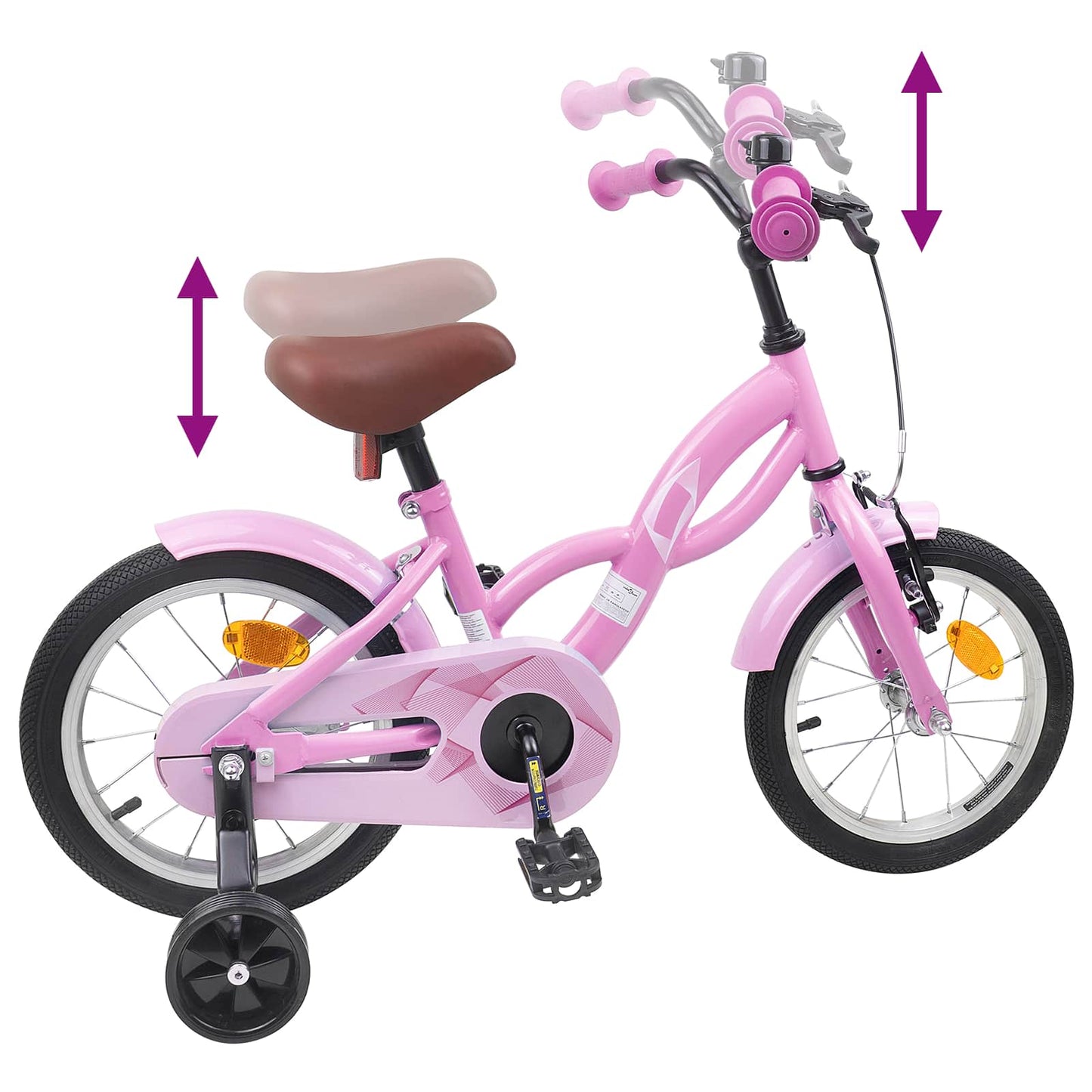 Kinderfahrrad 12 Zoll for 2 to 4 years old Hellrosa