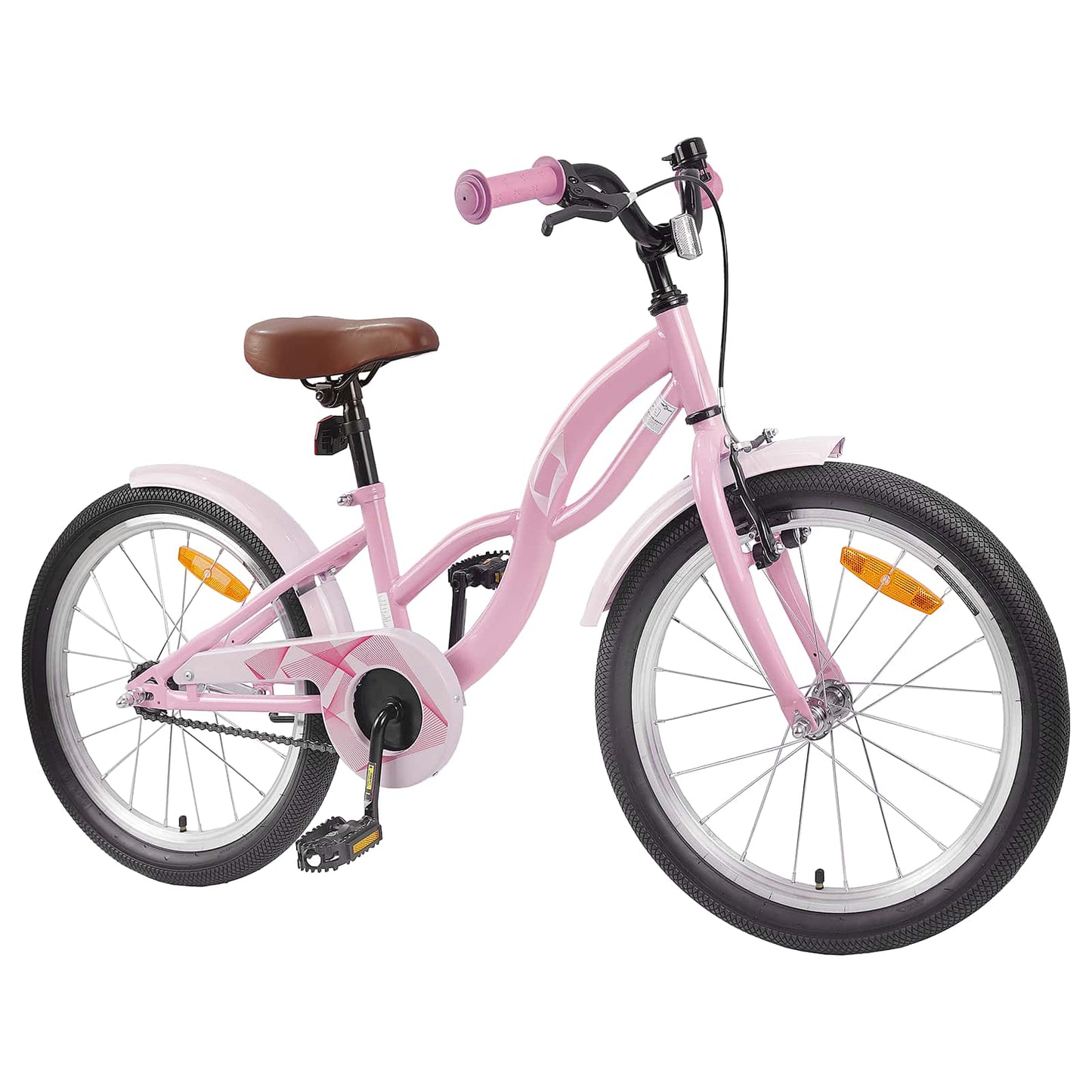 Kinderfahrrad 18 Zoll for 5-7 Years Old Hellrosa