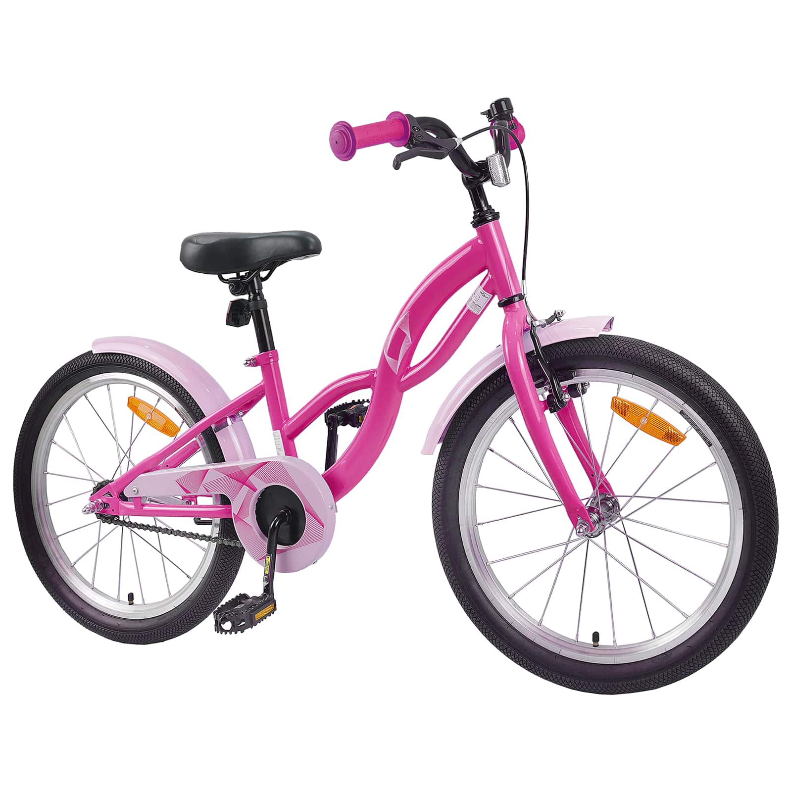 Kinderfahrrad 18 Zoll for 5-7 Years Old Dunkelrosa