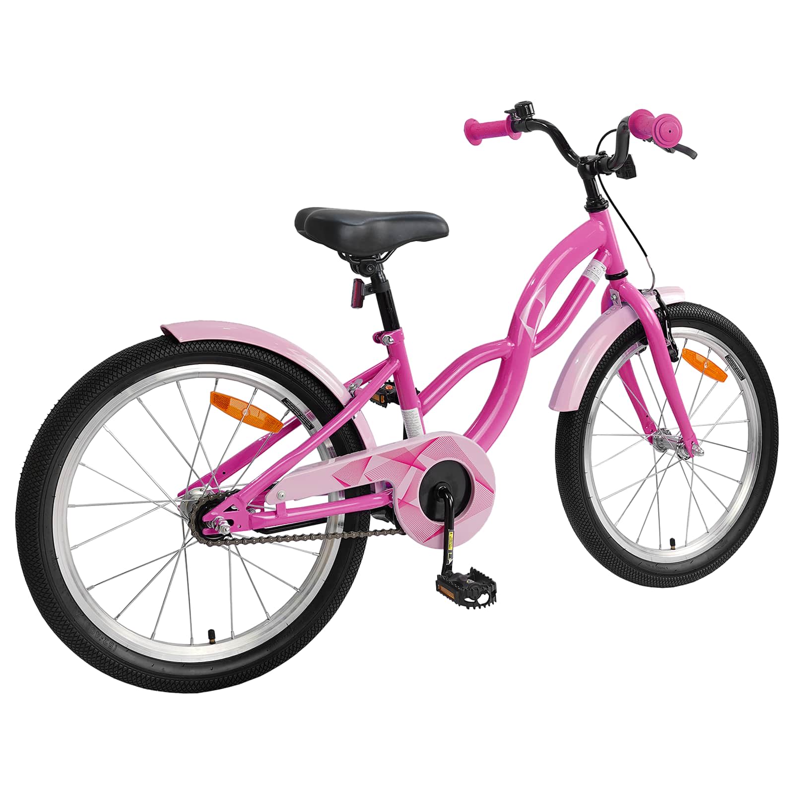 Kinderfahrrad 18 Zoll for 5-7 Years Old Dunkelrosa