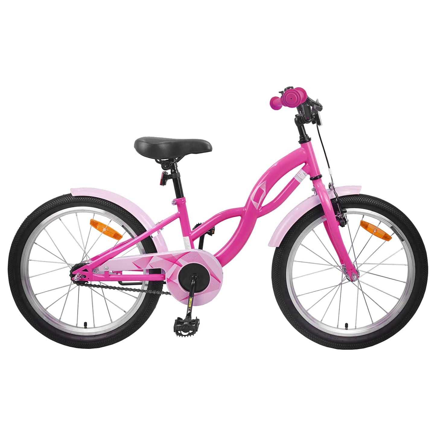 Kinderfahrrad 18 Zoll for 5-7 Years Old Dunkelrosa